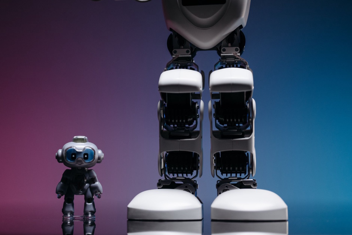 Nahaufnahme einer mechanischen Roboterhand