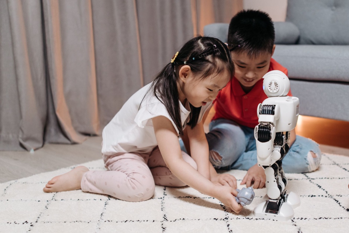 Roboter in Wohnzimmer