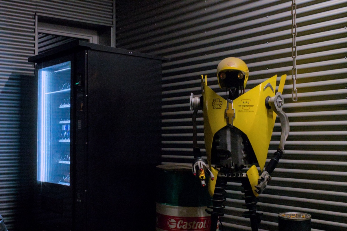 Automatiseerde winkel met robots