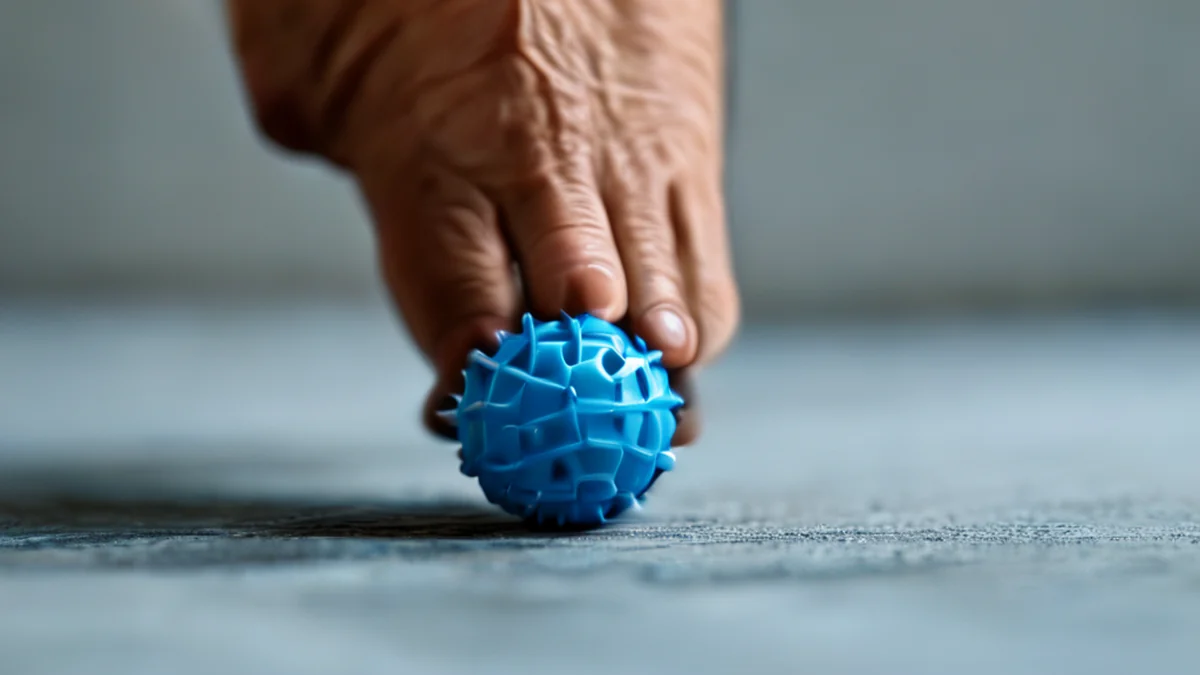 A foot roll used for massaging the feet